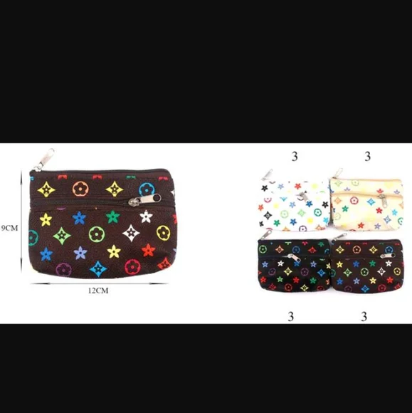 Fashion Floral-Star Zip Pouch-Keychains (Multicolor) 4 Colors Available - Picture 5 of 5